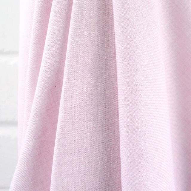 True Ella - Pale Pink - Cotton Wool Mix Twilled Shirting Fabric - Close Up Fabric Photo