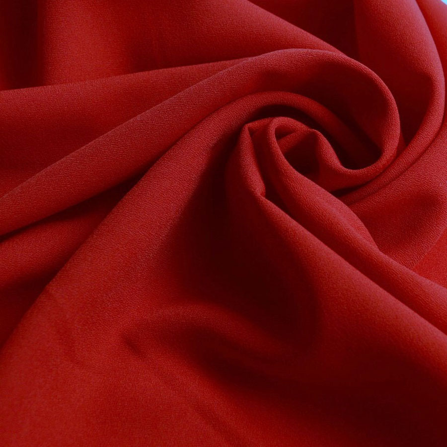 Double Crepe Dress Fabric In The Other Red
