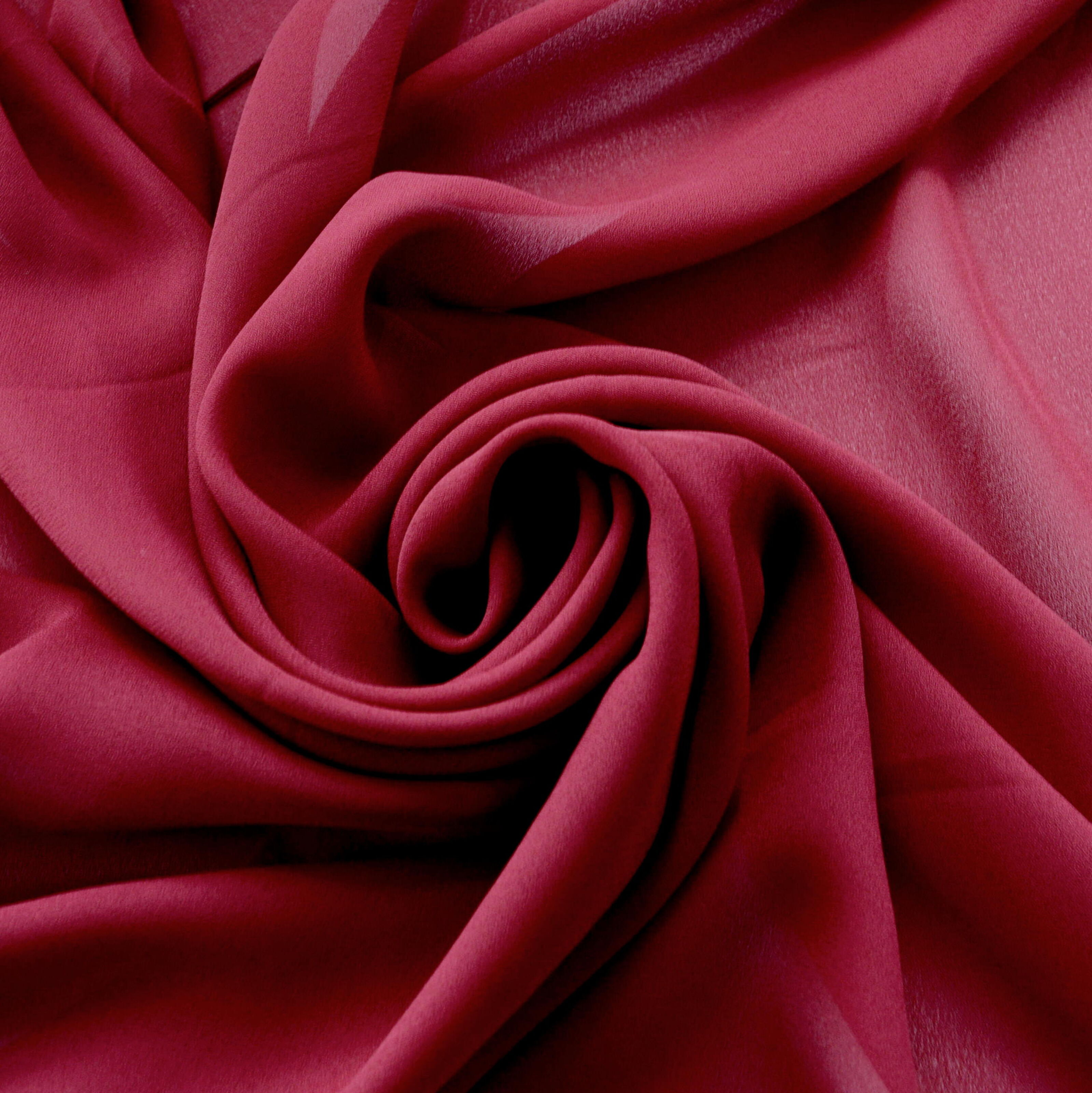 Georgette Dress Fabric - Claret Red