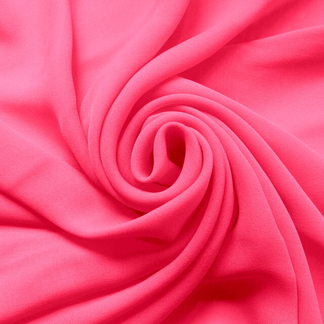 Georgette Dress Fabric - Neon Pink