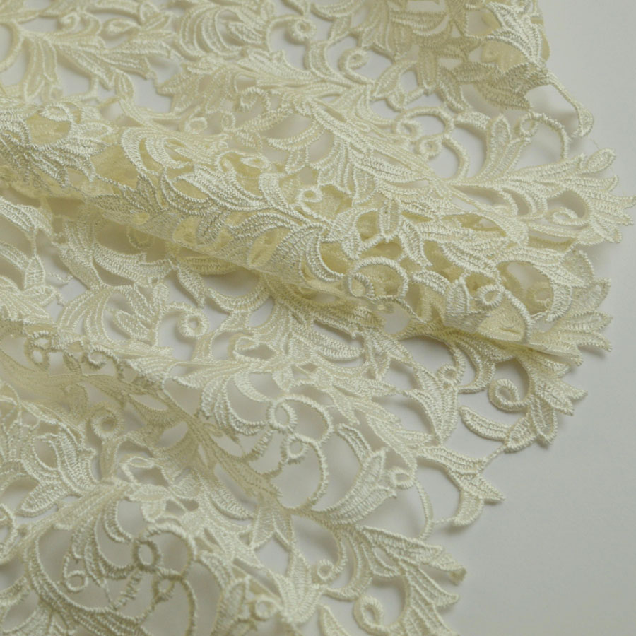 Polyester Guipure Lace Dress Fabric