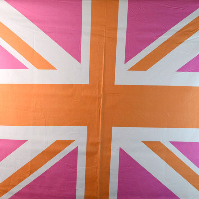 Riley Blake - Union Jack Flag - Pink, Orange & White