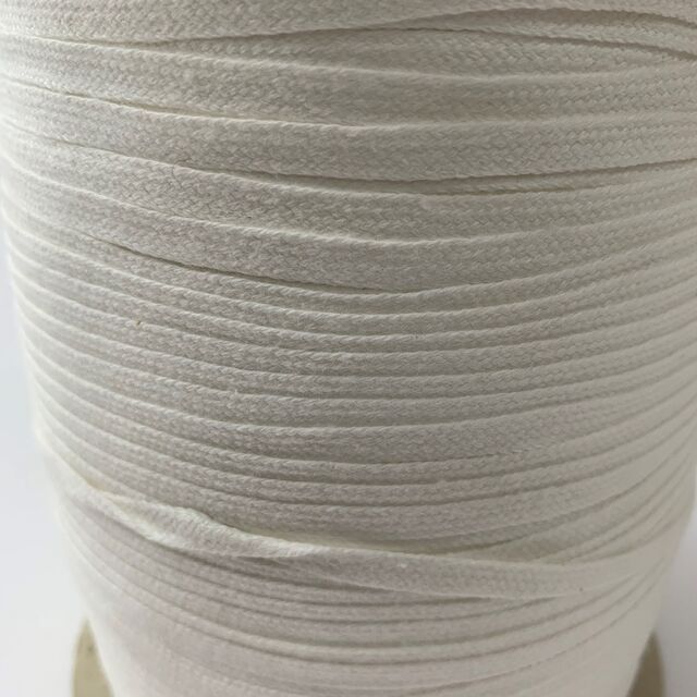 6mm Wide White Cotton Twill Tape - 10 Metres