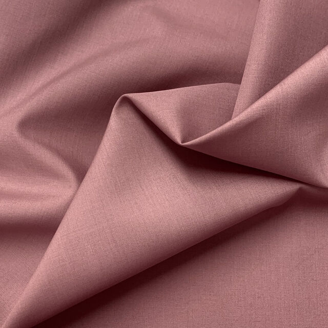 Superior Quality Poly-Cotton - Rose - Plain Poly Cotton Fabric - Close UP Fabric Photo .