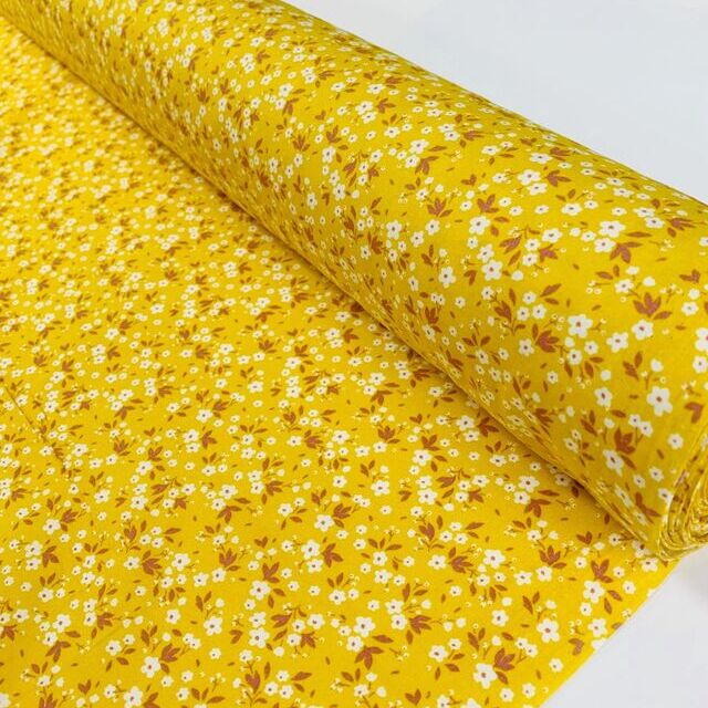 Poplin Print - Fields - Ochre