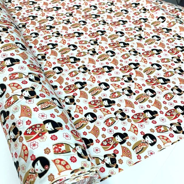 Poplin Print - Turning Japanese - White