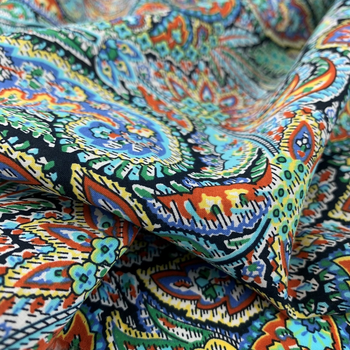 Pima Cotton Lawn Paisley Dress Fabric