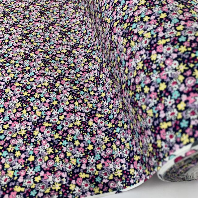 Poplin Print - Jayne - Navy