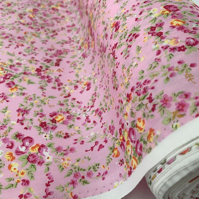 Poplin Print - Lydia - Pink