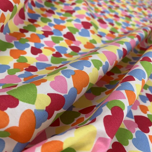 Sewing Room - Colourful Hearts - Blue