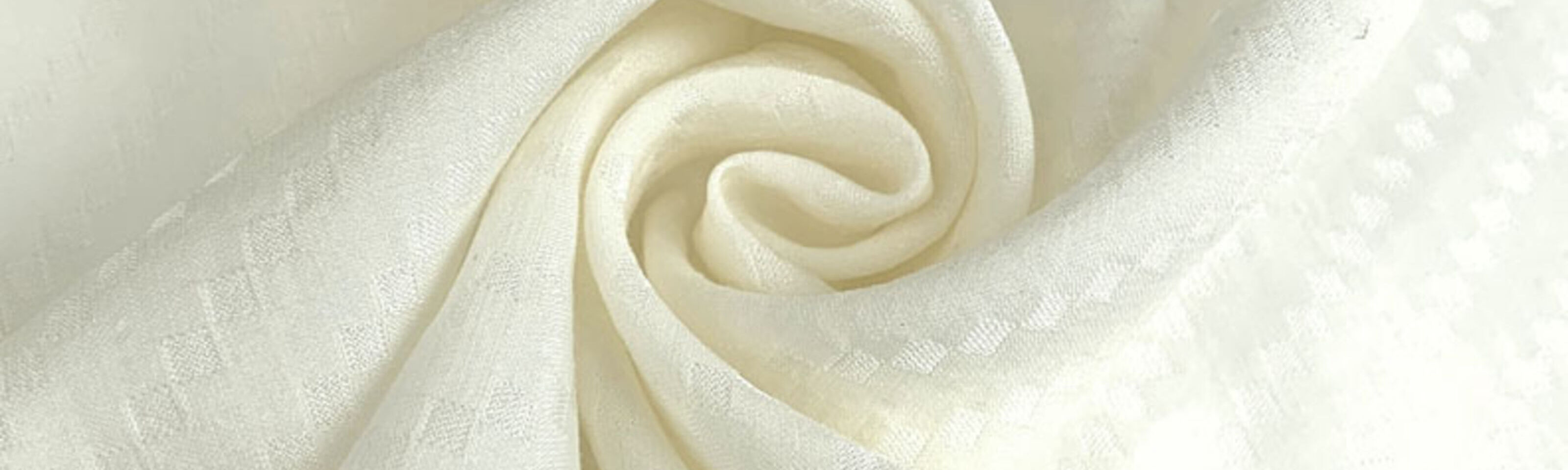 Athena - Cream Squares Woven Wool Silk Mix Dress Blouse Fabric - Close Up Drape Fabric Photo