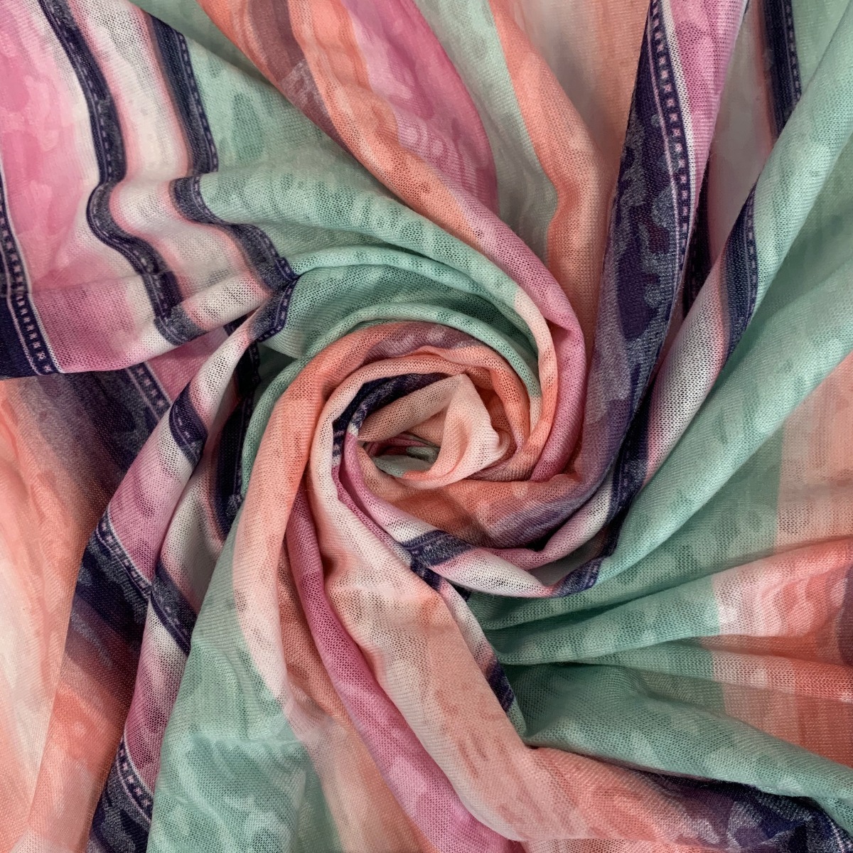 Striped Fine Polyester Fabric Camo Jersey Flouro Stripe