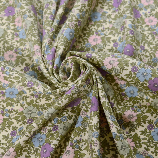 Poplin Print - Grandmother's Garden - Lilac