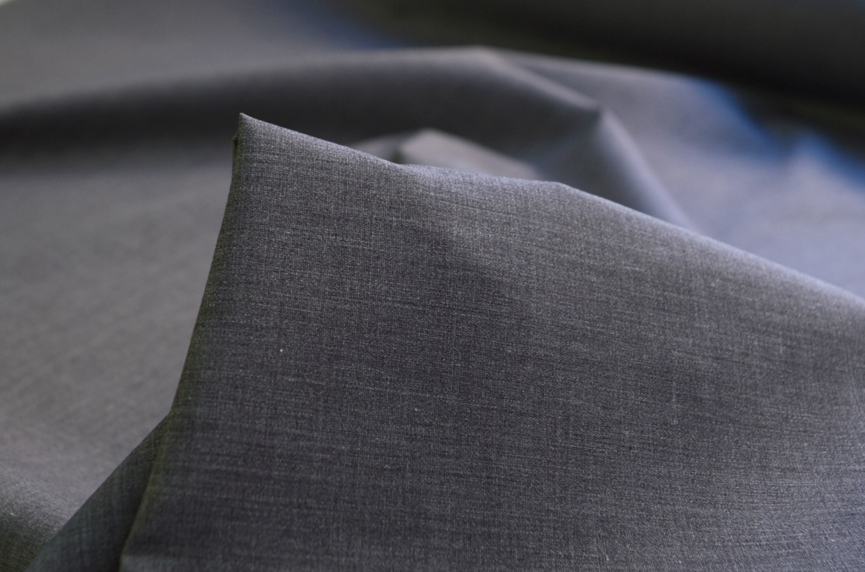 DARK GREY Poly Cotton fabric material plain colour sold by the metre 115cm wide