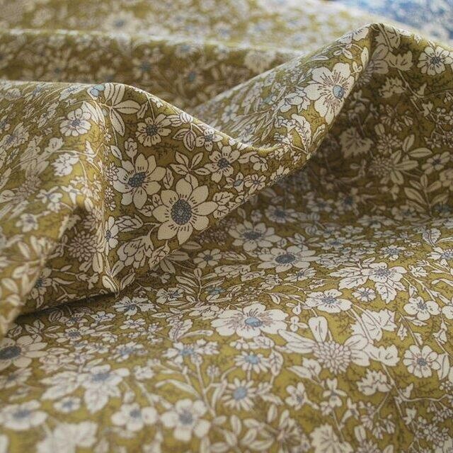 Poplin Print - Caroline - Chartreuse