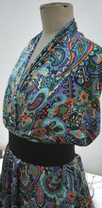 If Only Paisley polyester silk imitation dress fabric a m