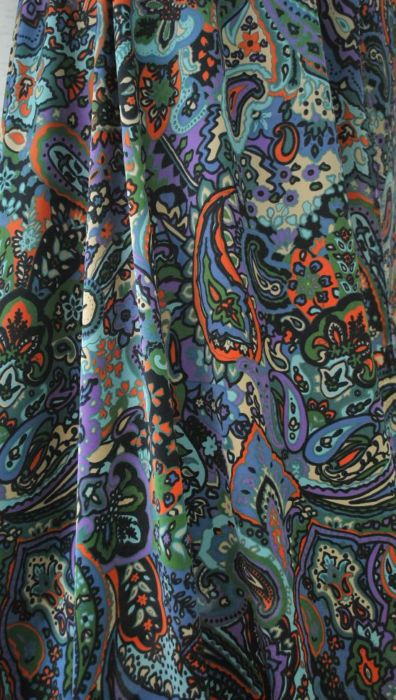 If Only Paisley polyester silk imitation dress fabric a d