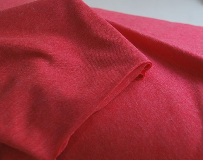 Red Marl Cotton Jersey Fabric