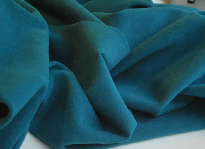 Aqua Cotton Moleskin Fabric