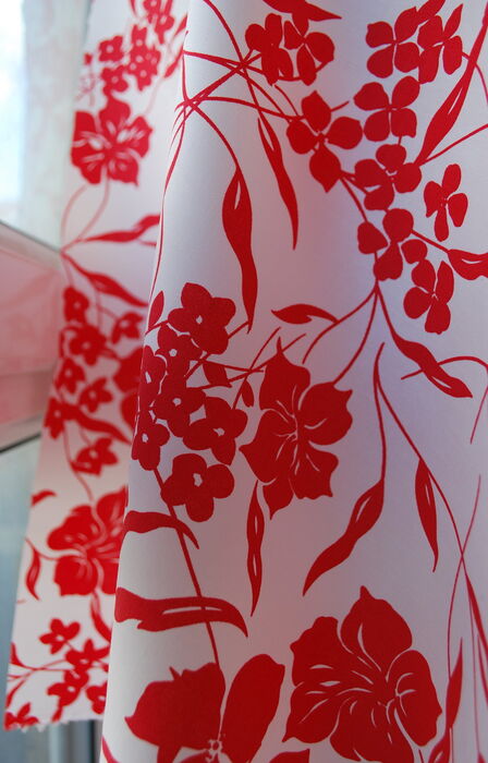 Strike Me - Its Red - Cotton Lycra Dress Fabric