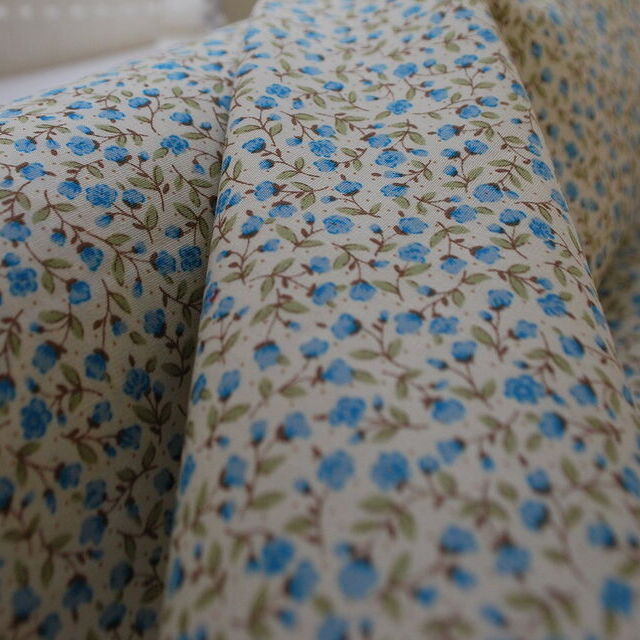 Poplin Print - Tiny Blue Rose