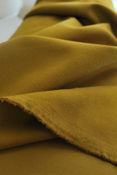 Moleskin dark mustard cotton fabric