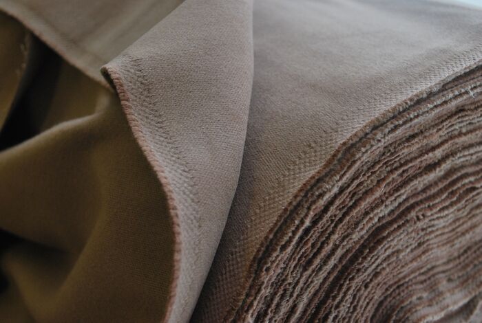 Moleskin mushroom cotton fabric