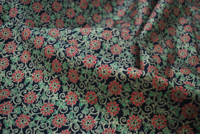 Christmas print fabric Flora cu