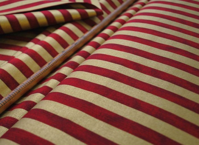 Christmas Stripe Red & Gold w