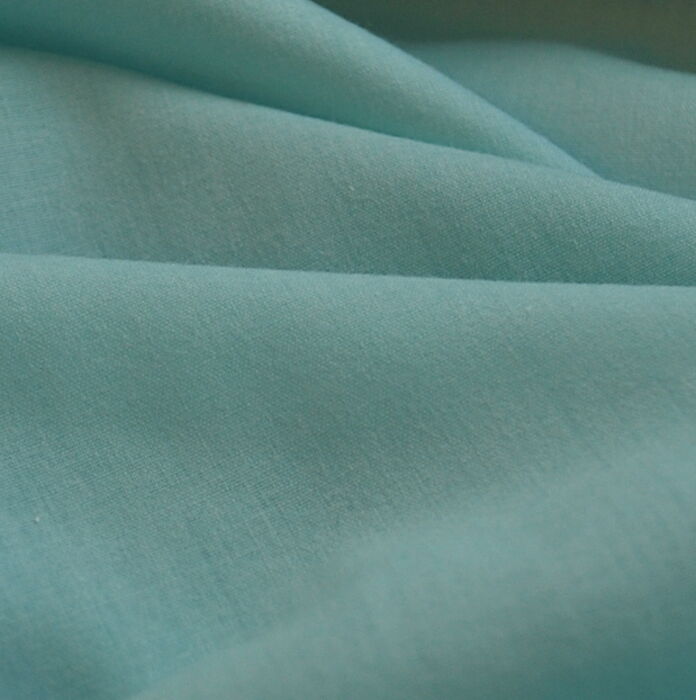 Cosy aqua brushed poly cotton shirting fabric cu