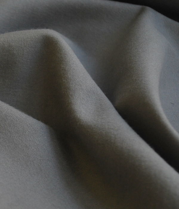 Cosy grey brushed poly cotton shirting fabric cu