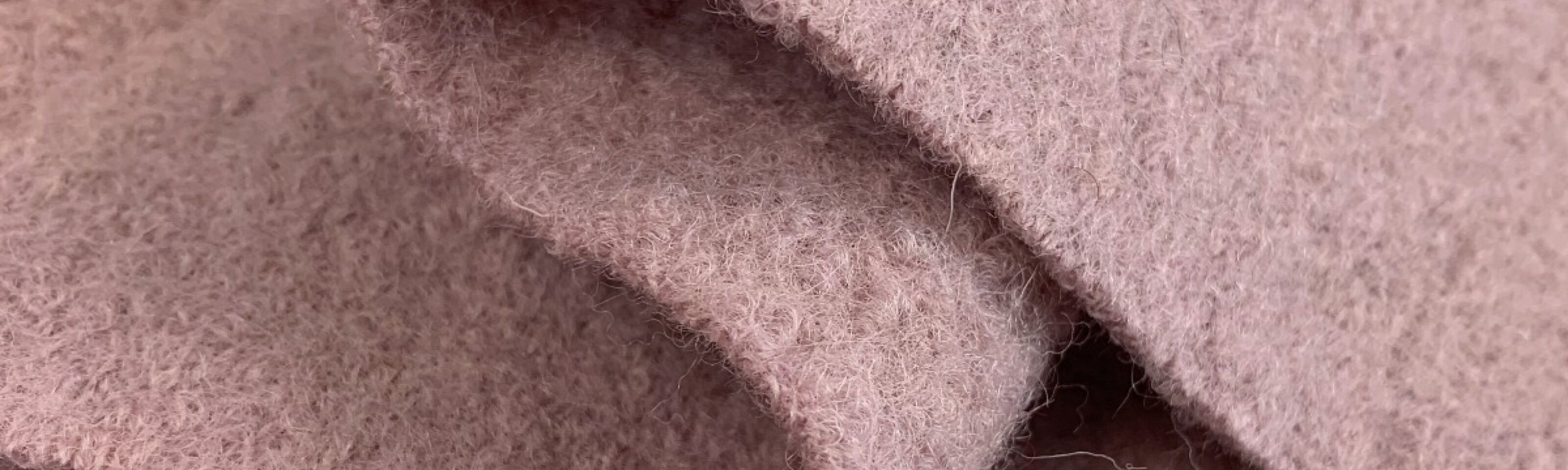Pure Luxury - Boiled Wool - Dusky Pink - Fold