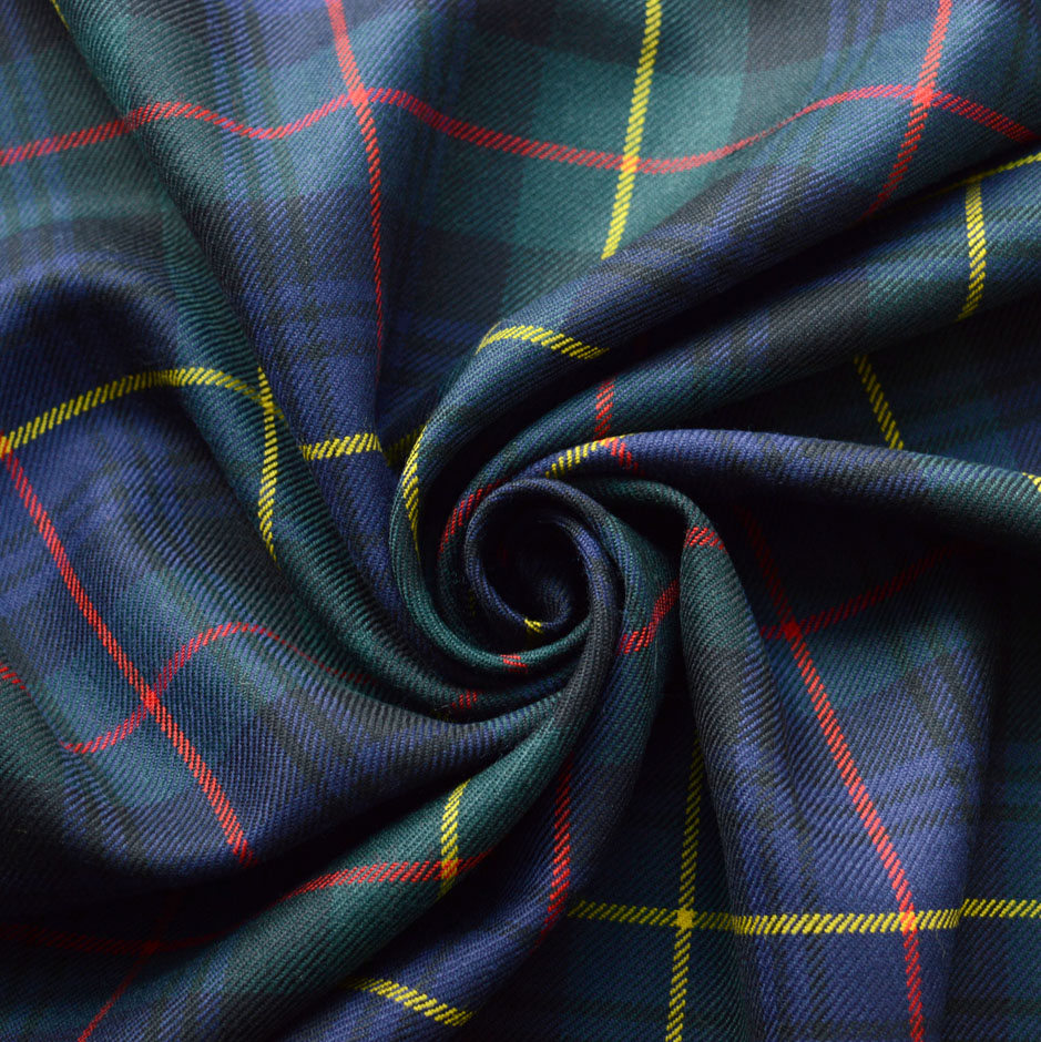 black watch tartan wool fabric